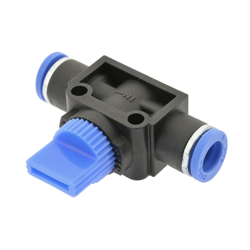 IQS 3/2-way shut-off valve with plug-in connection on both sides