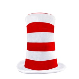 FashionVista Red and White Stovepipe Hat Top Hat Cosplay Costume Accessories Headwear Funny Party Favors Costume Hat Women Men