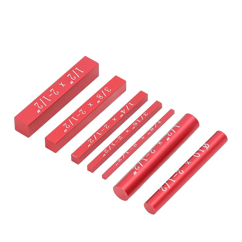 7PCS Setup Blocks Gauge Aluminum Alloy Black Anodized Suface Woodworking