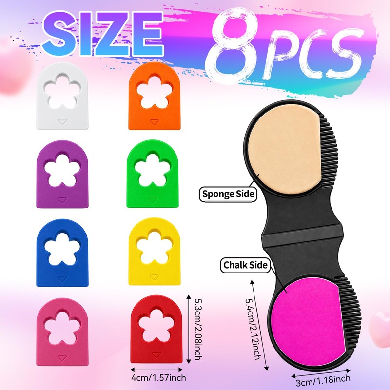 8 Colors Temporary Hair Chalk for Girls Washable Hair Color
