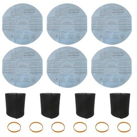 WELURE 6-Pack 90107 Dry Filters + 4-Pack 90585 Foam Sleeves - for Shop Vac 5+ Gallon Wet/Dry Vacuums