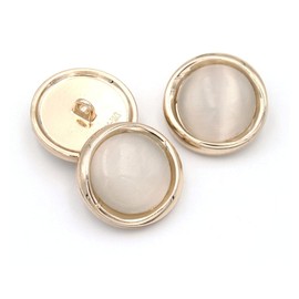 Botones redondos de metal para abrigos decorativos, 5 piezas (dorados, 23 mm)