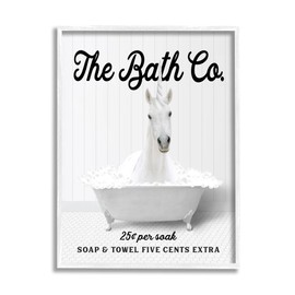 Stupell Industries Bubble Bathtub Unicorn Framed Giclee Art by Lettered and Lined