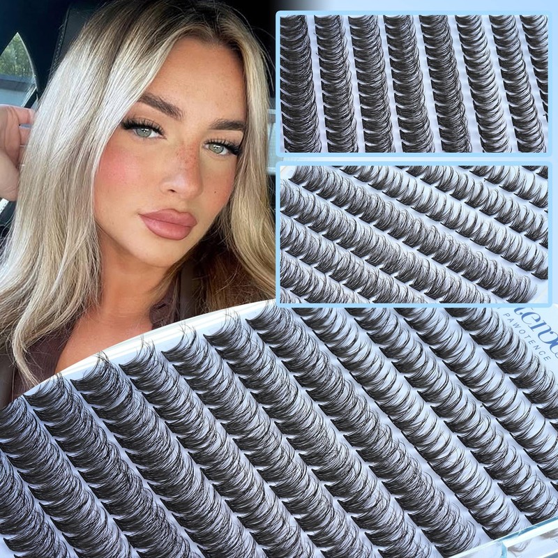 Natural Lash Clusters 12-16mm Wispy Eyelash Clusters 192pcs Cluster Eyelash