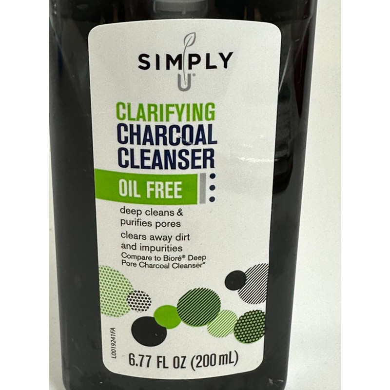 Simply U Clarifying Charcoal Facial Cleanser Oil Free 6.77fl.oz (Lot