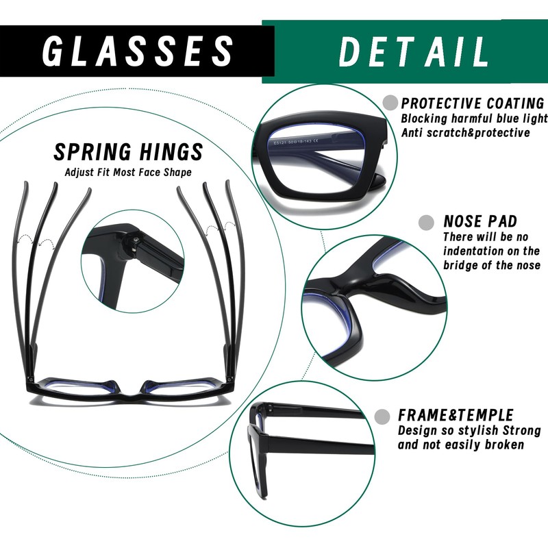 Hubeye Oprah Style Readers for Women Stylis Style Reading Glasses