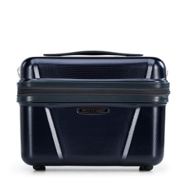 WITTCHEN Explorer line Cosmetic Travel Case Toiletry Bag Hard Shell Polycarbonate High-Strength Plastic Honeycomb Structure Size XS Navy Blue