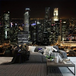 FENDROM City Night Punk Cityspace Tapestry Night Street Architecture Wall Decor City Skyline Wall Hanging Decorations Tapestry for Home Living Room Gaming Room Dorm