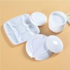 NUOBESTY Ceramic Ink Dish Stackable Paint Mixing Trays Round Ceramic