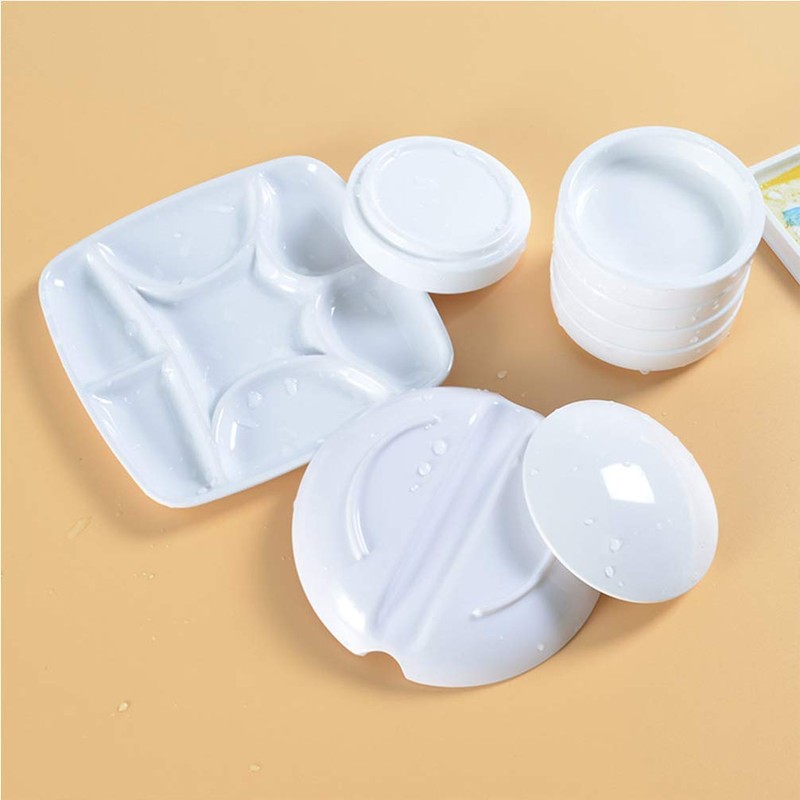 NUOBESTY Ceramic Ink Dish Stackable Paint Mixing Trays Round Ceramic