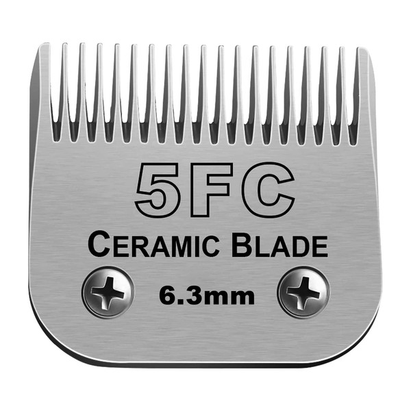 Detachable Pet Dog Grooming Ceramic Blades,Compatible with Andis Size-5FC Cut