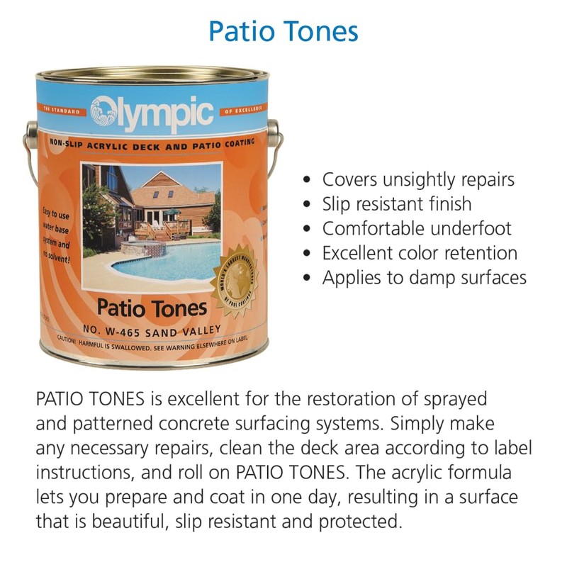 Olympic Patio Tones - Champagne - 1 Gallon - Non-slip