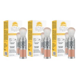 Protector Solar En Polvo Con Brocha Fotosun Fps 50+ 3 Pack