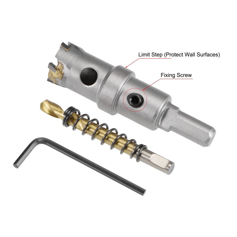 uxcell 21mm Carbide Hole Cutter, Hole Saws for Stainless Steel