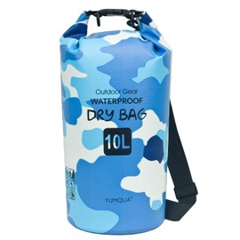 YUMQUA Dry Bag Waterproof Bag 5L 10L 20L 30L 40L Waterproof Bag Pack Sack for Kayak Boat Fishing Rafting Camping Snowboarding Swimming Water Sports, Camouflage Blue, Waterproof bag pack sack