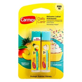 Pack Carmex Bálsamo Labial Hidratante con 2 Piezas Topical y Cupcake de 4.25g c/u