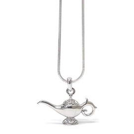 MOHANI GIFT JEWELRY Crystal Aladdin Genie Magic Lamp Pendant Necklace