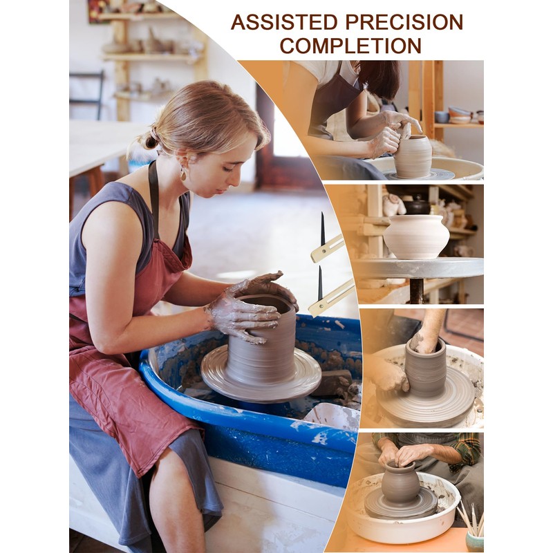 BKALEME Pottery Throwing Gauge, 2 Ways to Install, Compact Clip-on