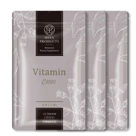 Beauty Supplement, Vitamin C, Bulk Purchase, Vitamin B2, 6 Types of Japanese and Chinese Ingredients, Vitamin C 1000, Nutritional Functional Foods, 30 Day Supply x 3 Bags, Estimated 3 Tablets Per Day