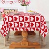 ASPMIZ Valentines Day Tablecloth Rectangle 60x104 Inch, Red Gingham Tablecloth,
