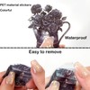 Dark Rose Stickers - 56 Pcs Clear PET