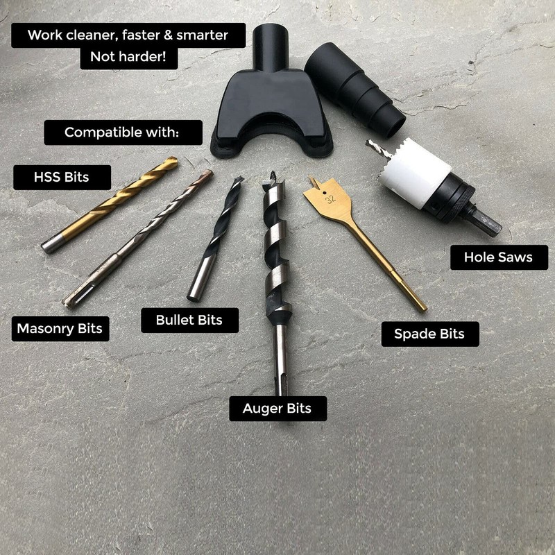 Hand-Free Dust Collector Upgraded Hole Saw Dust Extraction Tool Vacuum
