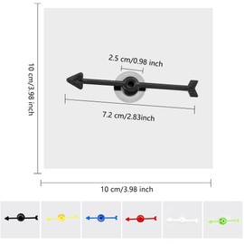 40 Pack Transparent Spinners Dry Erase Math Game Spinner with Rotating Arrows Clear Spinners for School Classroom Math Teaching Tools Family Holiday Party Game Supplies