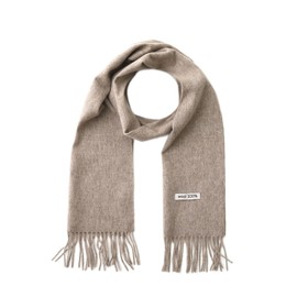 linişte 100% Wool Scarf - Men and Women Winter Warm Soft Luxurious Solid Colors Gift Box (Coconut)