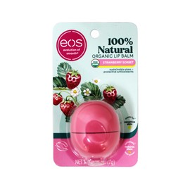 EOS Organic Lip Balm Sphere, Strawberry Sorbet, 0.25 Oz