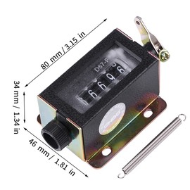 Manual Counting 5 Digit Digit Counter, Hand Counter, Mechanical, Arithmometer, Manual Counter, Clicker Counter