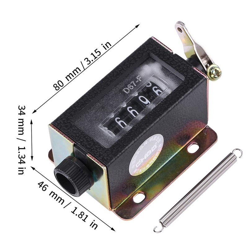 Manual Counting 5 Digit Digit Counter, Hand Counter, Mechanical, Arithmometer,