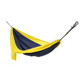 Hammaka Parachute Silk Lightweight Portable Double Hammock, Blue/Yellow