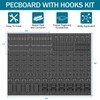 Daanxw Metal Peg Board Kit with 1/4" Pegboard Accessories, 6