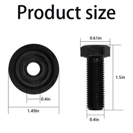 3PCS Compatible with Hus-qvarna A-YP Crafts-Man Lawn Mower 532-1930-03 14457 193003 174365 539107522 532174365 532193003-A,Blade Bolt & Washer 1-1/4" X 7/16"-20,Lawnmower Blades Hold Bolts,Black