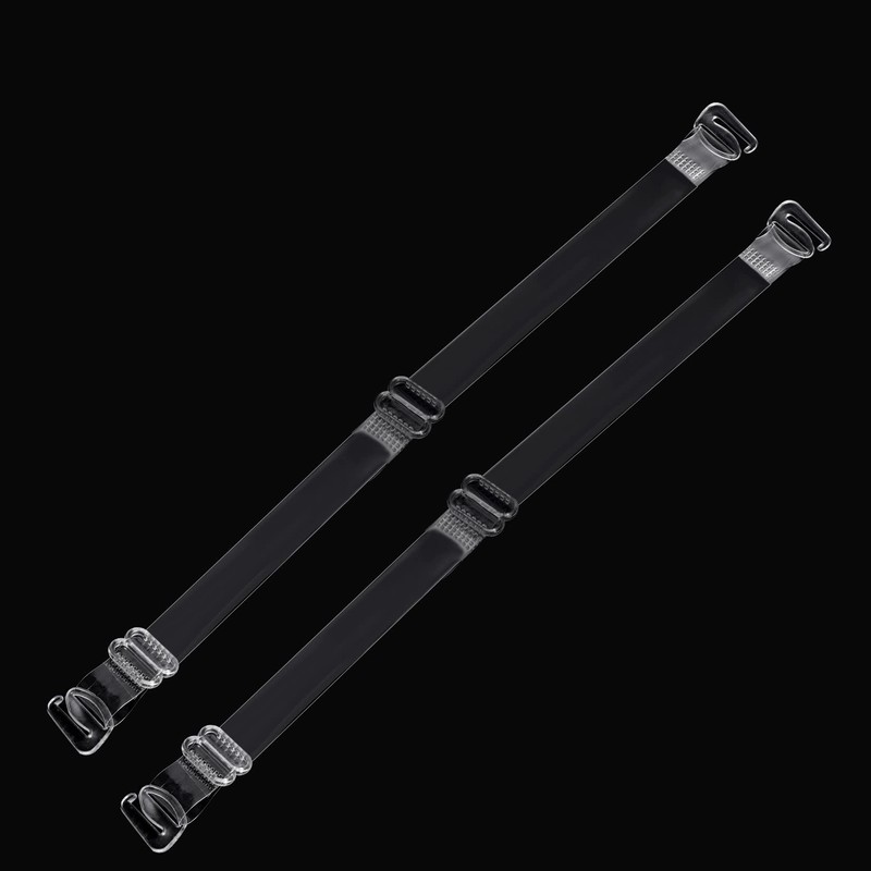 4 Pair Clear Bra Straps Invisible Transparent Adjustable Non-Slip Bra