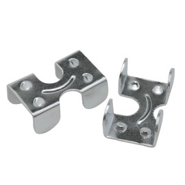 Haidong rope clamps Zinc Plated Double Rope Clamp Heavy Duty Double Rope Loop Clamp Metal Loop End Clip Suitable for 3/8 inch, 1/2 inch, 5/8 inch and 1/4 inch ropes -6PCS