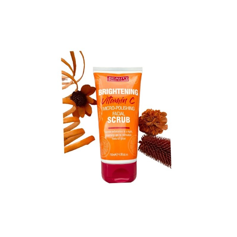 Beauty Formulas Brightening Vitamin C Facial Scrub, 150ml, Pack of