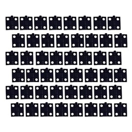 QCAA Narrow Butt Utility Hinge, Swaged, with Removable Loose Pin for Cabinet Door or Box Hinge, 1" x 15/16" x 1.2mm, Flat Black, 48 Pack, Made in Taiwan