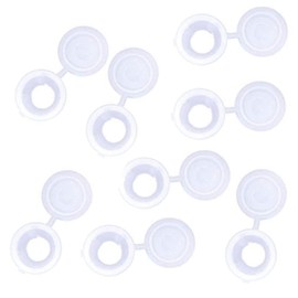 50Pcs Hinged Screw Cover Cap Plastic Screw Covers Caps Fold Snap Decorative Washer Flip Tops for Car Cabinet Furniture White