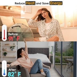 Window Privacy Film See Out Not in, One Way Privacy Window Film, Removable Window Tint for Home, Reflective Static Cling Window Film Heat Blocking, Black Silver, 35.4 X 78.7 inch