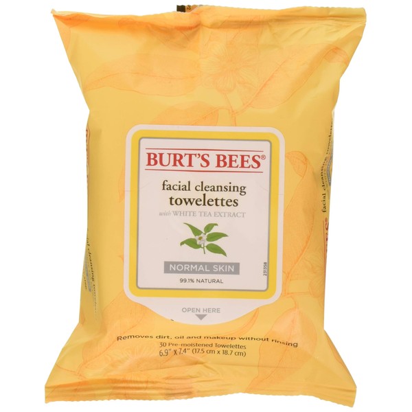 Burt's Bees Natural Skin Essentials Facial Cleansing Towelettes,30 Count (Pack of 3)