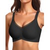Vertvie Seamless Bra without Underwire Sports Bustier Cross Lace V