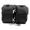 Milwaukee Leather SH57701 Black Medium PVC Zip-Off Motorcycle Saddlebag -