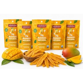 Mango Deshidratado Orgánico I USDA Organic I Sin Azúcar Añadida I Snack Saludable I 5 Paquetes