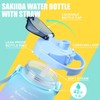 Sakiida 1L Water Bottle with Straw Sports Drinks Bottle with