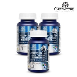 Green Core Coral Calcium & Magnesium Plus 120 tablets, 3 bottles / 그린코어 코랄칼슘 앤 마그네슘 플러스 120정 3병