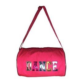 Dance Duffel Bag Multicolored Dance Print (Fuchsia)
