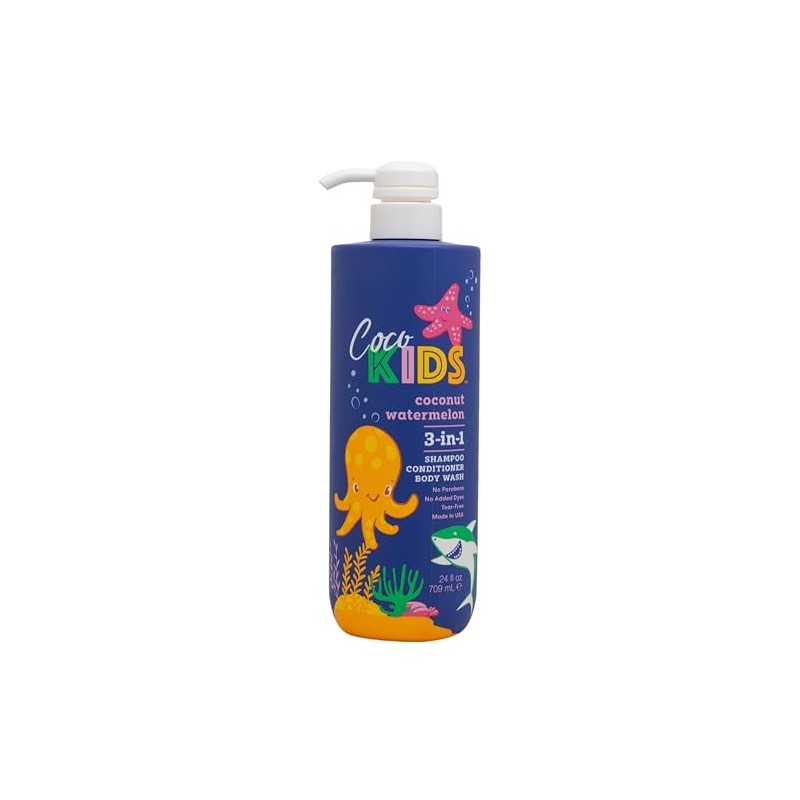 Cocomagic Watermelon 3-in-1 Shampoo, Conditioner & Body Wash – Gentle