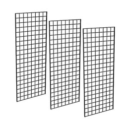 Only Garment Racks #1898BLK (3PCS) Only Garment Racks Commercial Grade Gridwall Panels – Heavy Duty Grid Panel for Any Retail Display, 2’ Width x 5’ Height, 3 Gridwall Panels Per Carton (Black Finish)