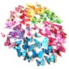Zakora 24Pcs Realistic 3D Butterfly Stickers, Blue, Yellow